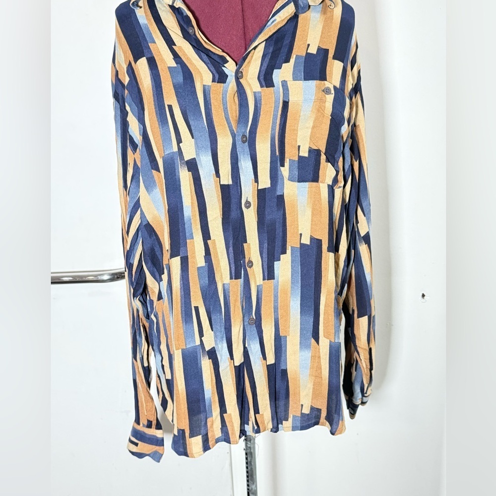 Striped Button-Up Top - Picture 2 of 9